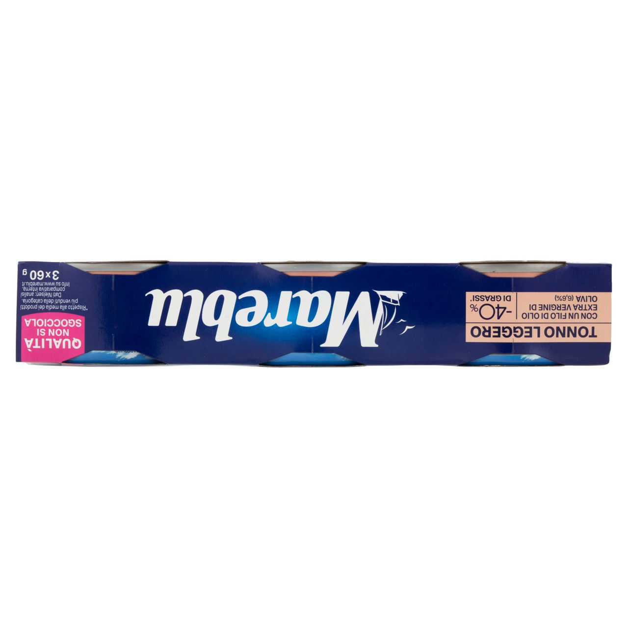 Mareblu Tonno Leggero con un Filo d'olio Extra Vergine di Oliva 3 x 60 g