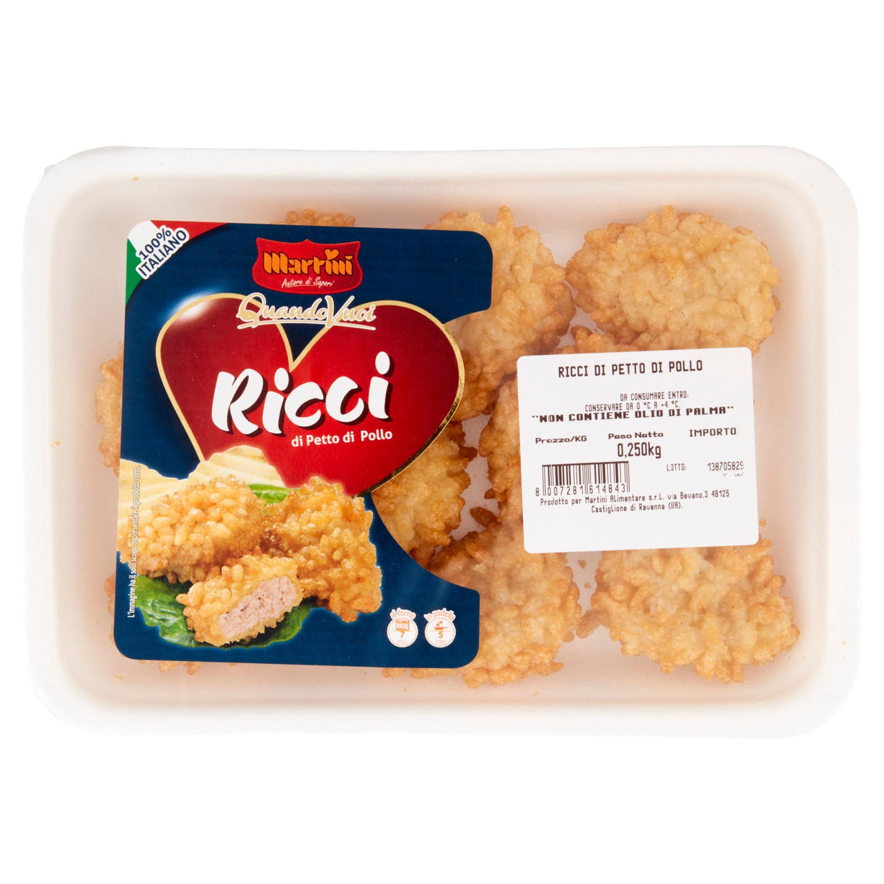 Martini QuandoVuoi Ricci di Petto di Pollo 0,250 kg