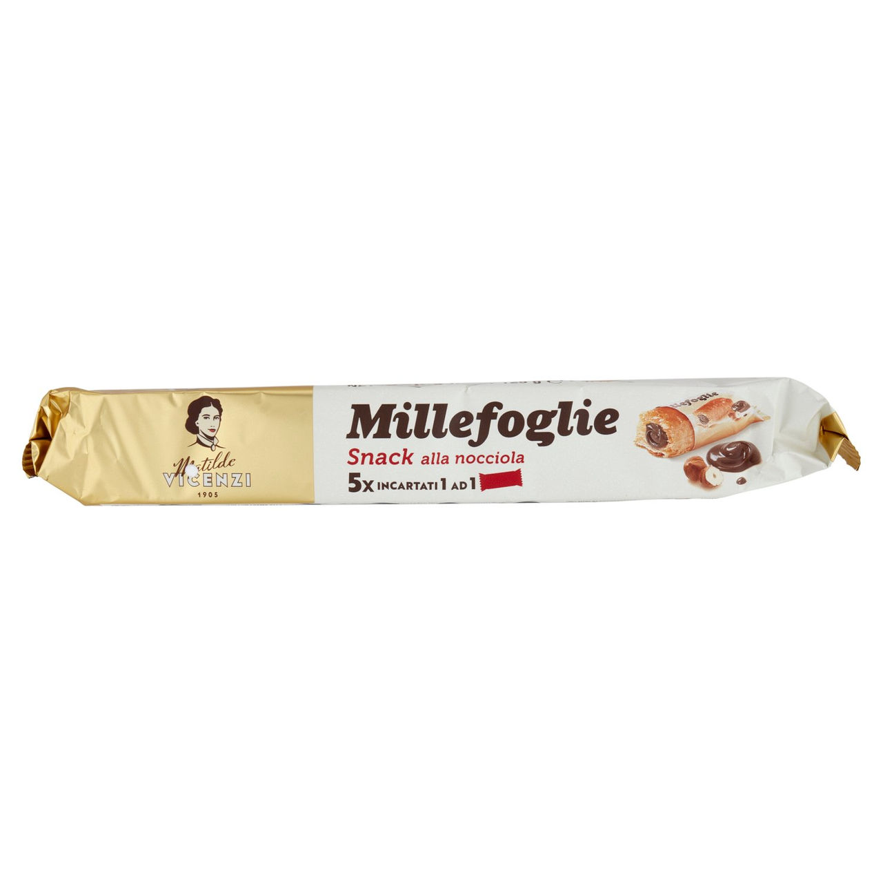 Matilde Vicenzi Millefoglie Snack alla nocciola 5 x 25 g