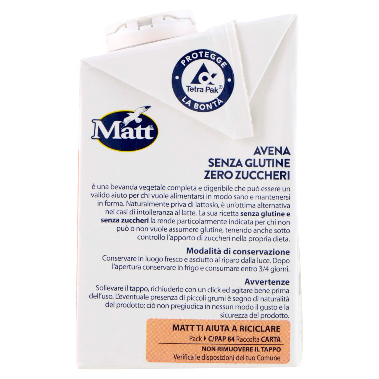 Matt Avena Senza Glutine Zero Zuccheri 500 ml