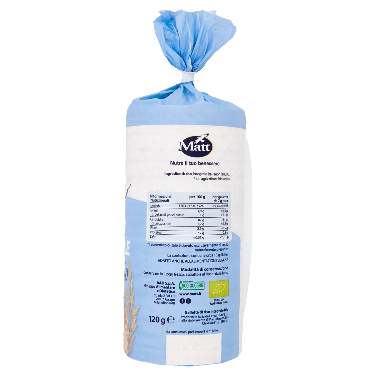 Matt le Riso Integrale Bio 120 g