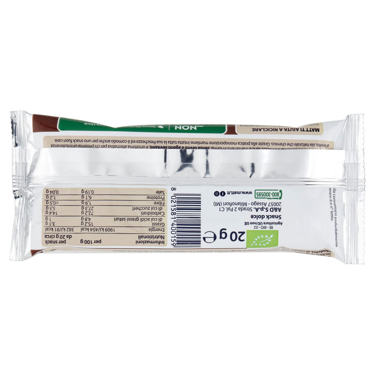 Matt Sandwich Choco Bio 20 g