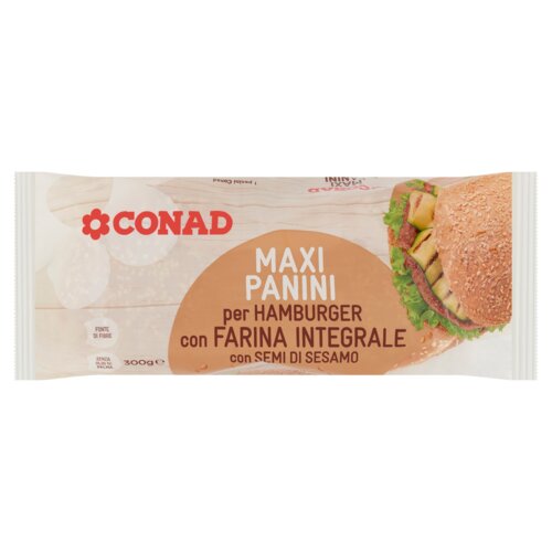 Panini Per Maxi Hamburger Con Semi Di Sesamo 4 X 75 G - Easycoop