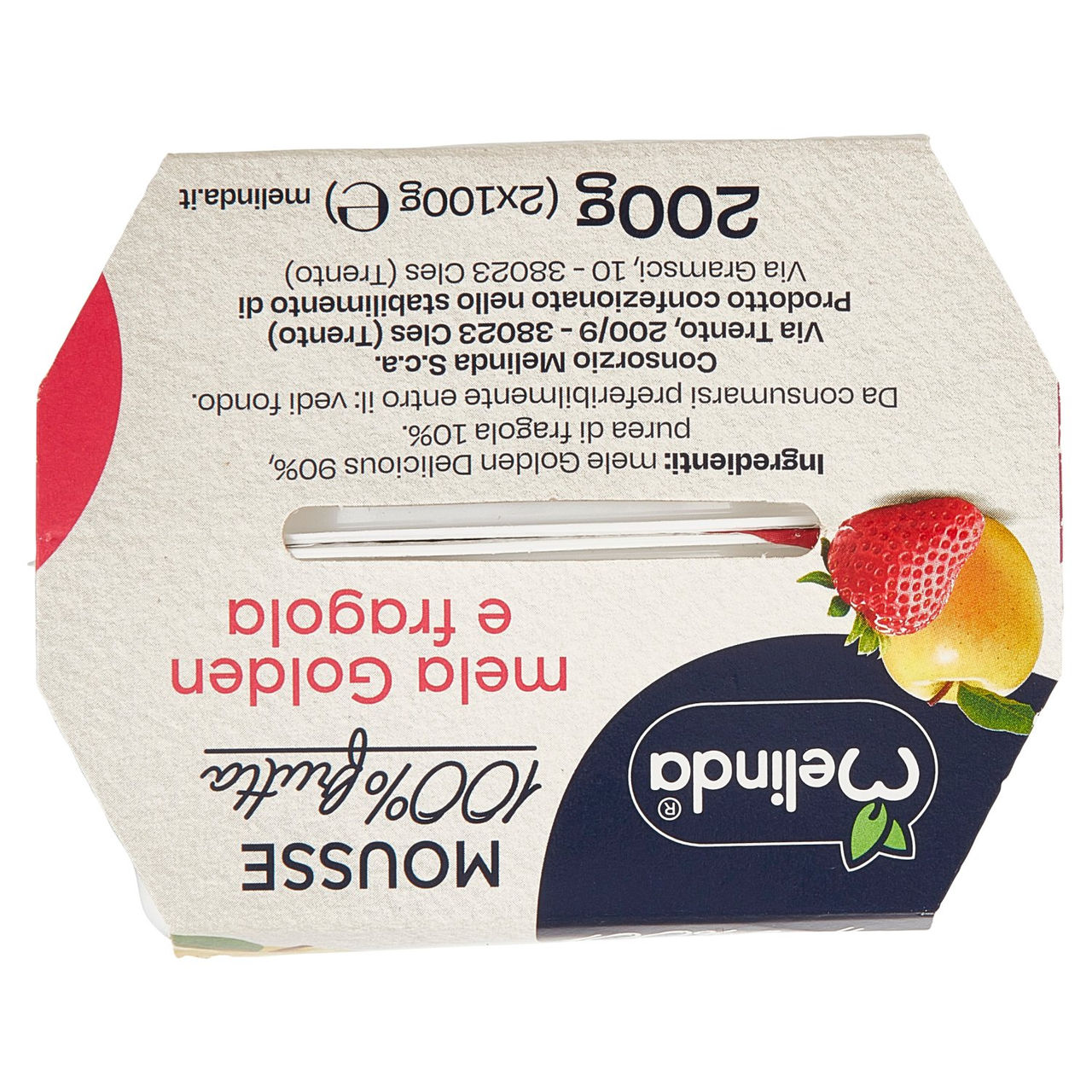 Melinda Mousse mela Golden e fragola 2 x 100 g