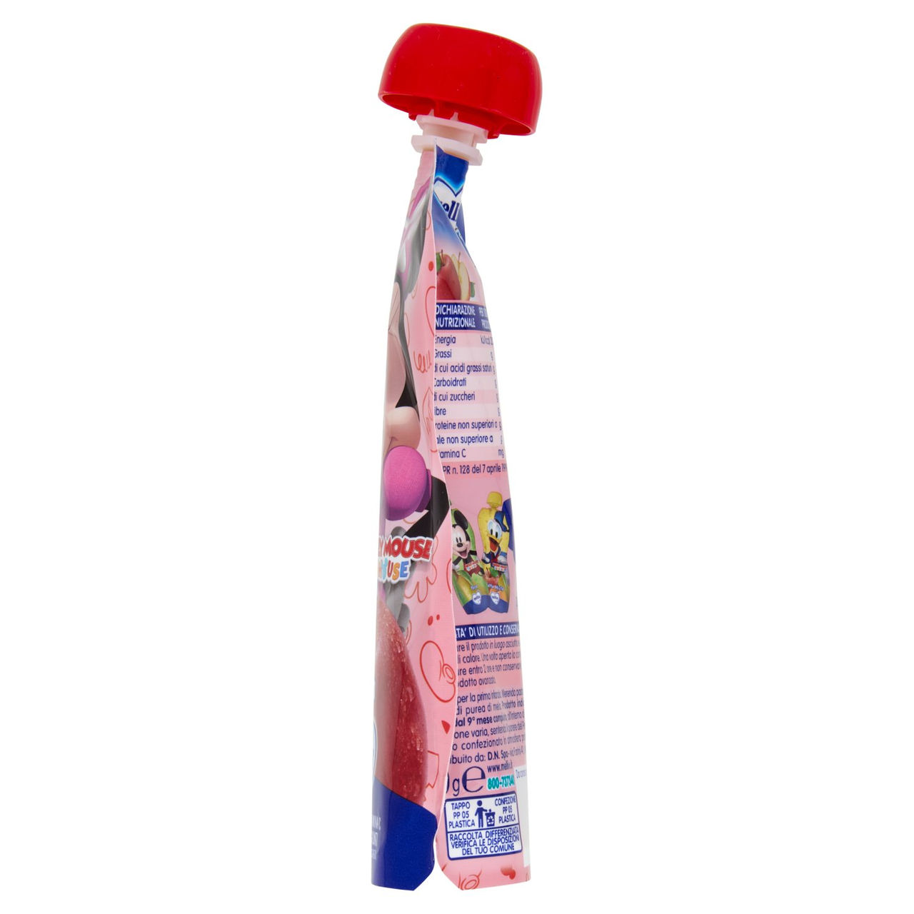 MELLIN Disney Minnie Merenda di Frutta 100% con VitC, Mela, dal 9° mese, 110g