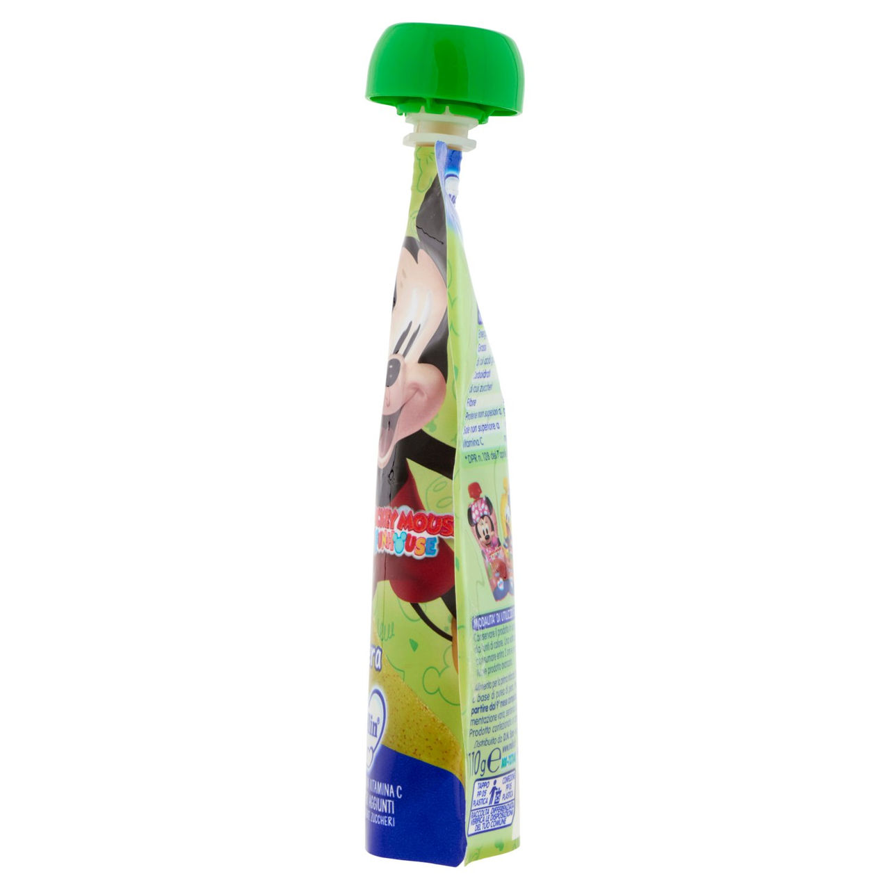 MELLIN Disney Topolino Merenda di Frutta 100% con VitC, Pera, dal 9° mese, 110g