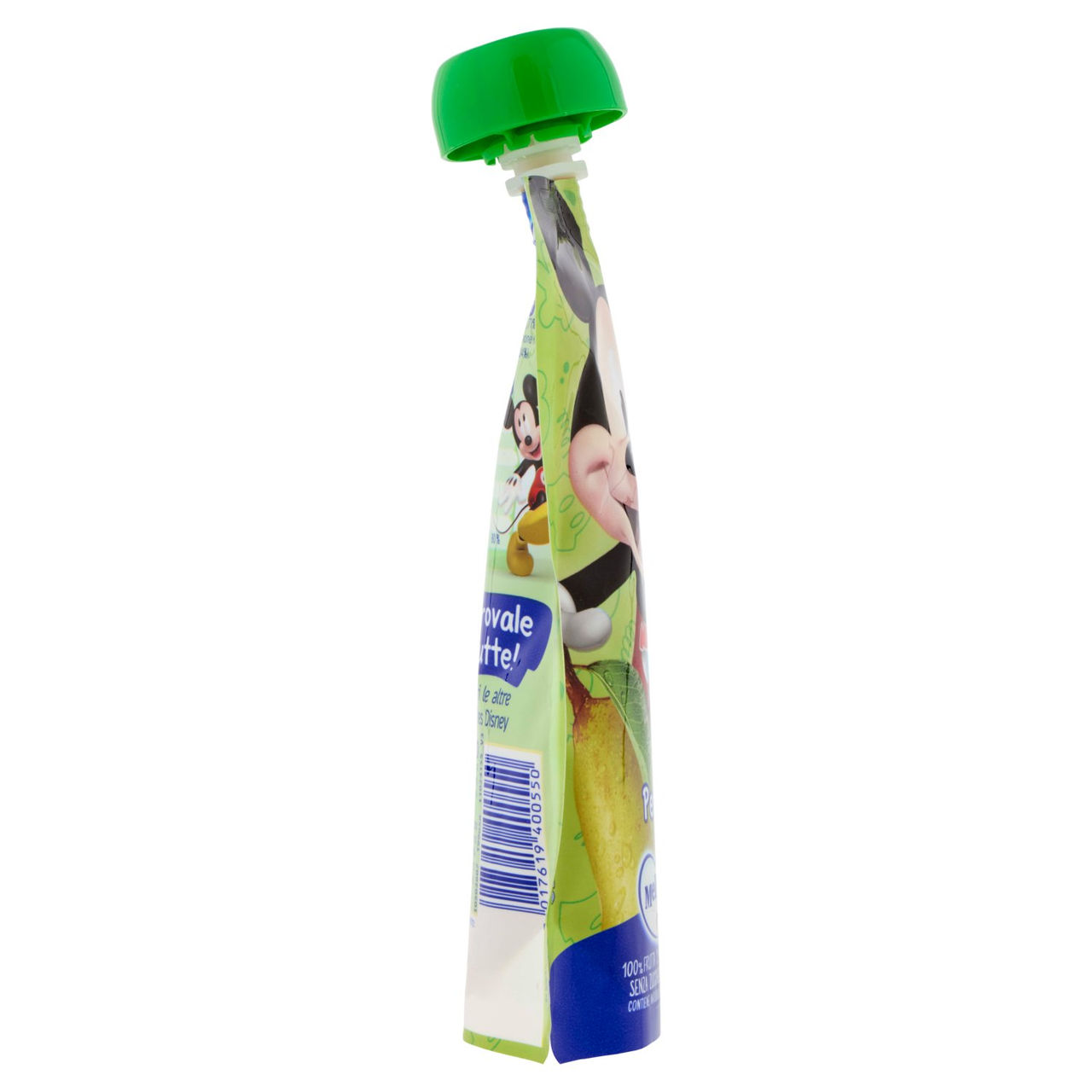MELLIN Disney Topolino Merenda di Frutta 100% con VitC, Pera, dal 9° mese, 110g
