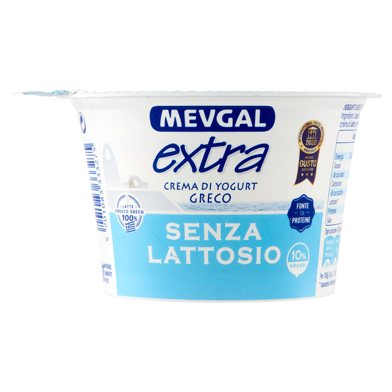 Mevgal extra Crema di Yogurt Greco Senza Lattosio 10% Grassi 150 g