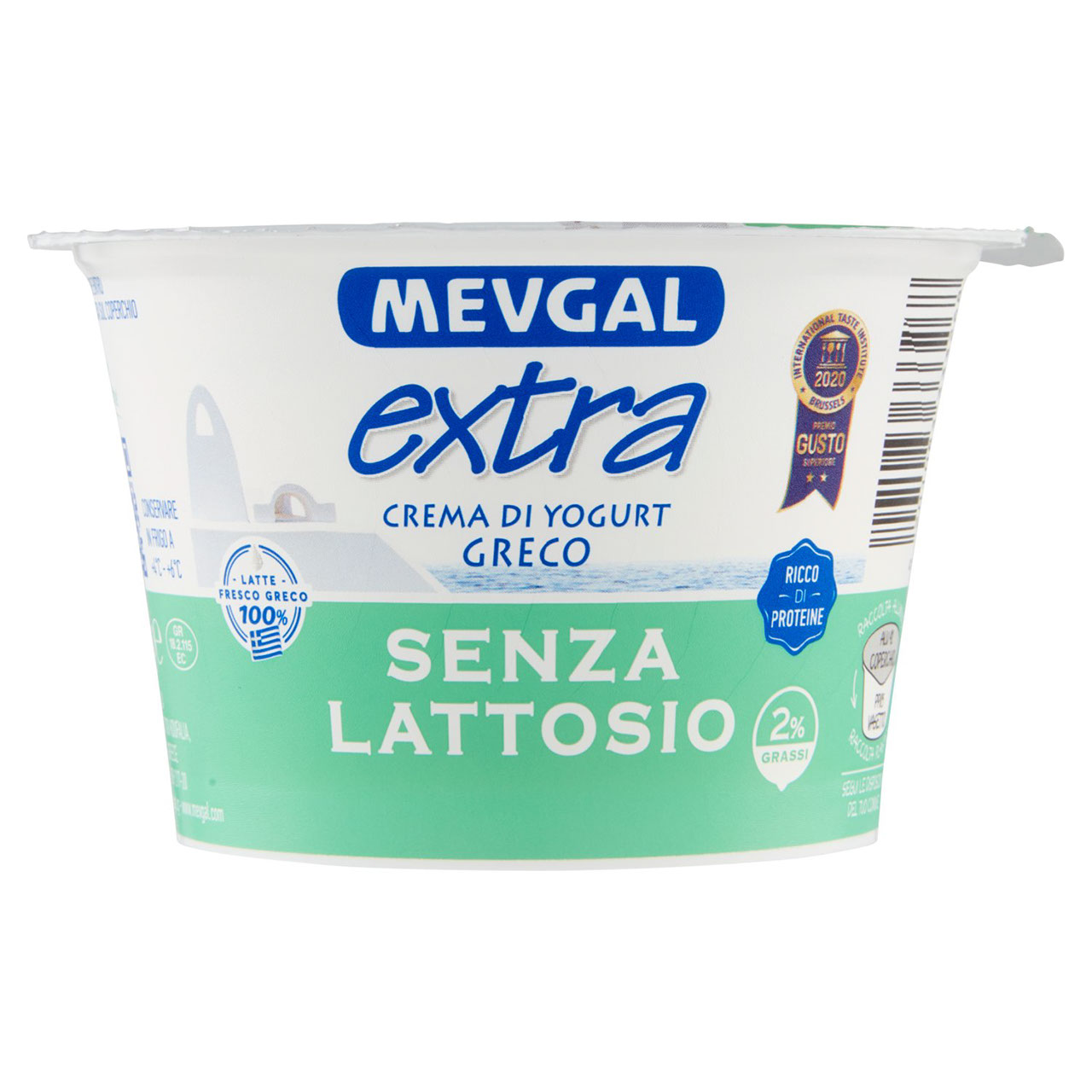 Mevgal extra Crema di Yogurt Greco Senza Lattosio 2% Grassi 150 g