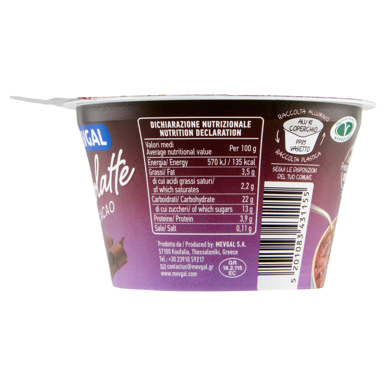 Mevgal Risolatte Cacao 175 g