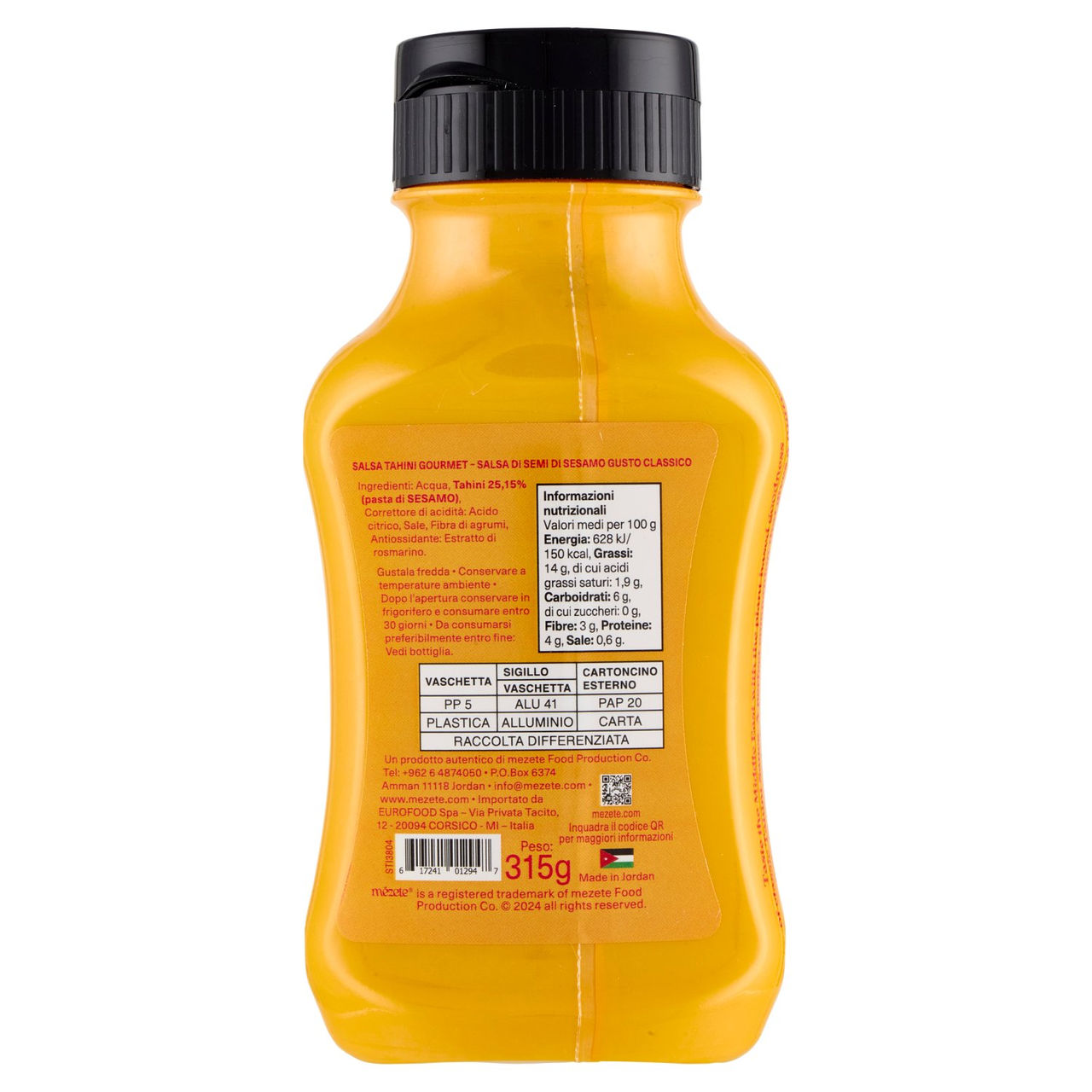 mézete tahini sauce classic 315 g