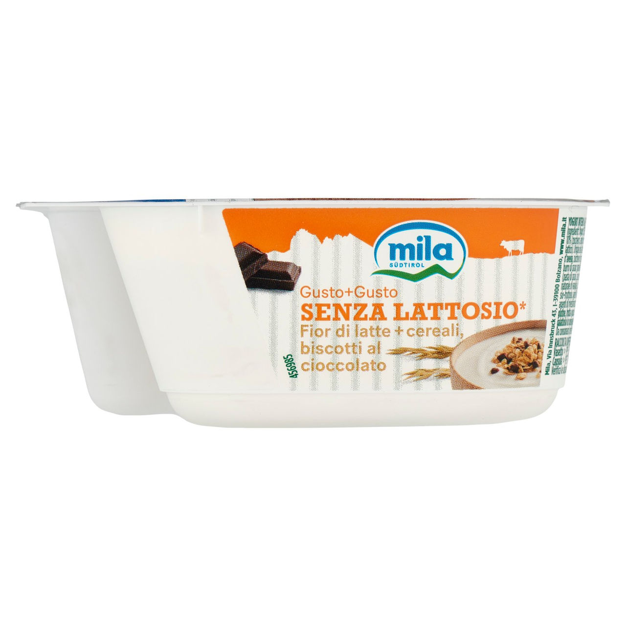 mila Gusto Gusto Senza Lattosio* Fior di latte   cereali, biscotti al cioccolato 150 g