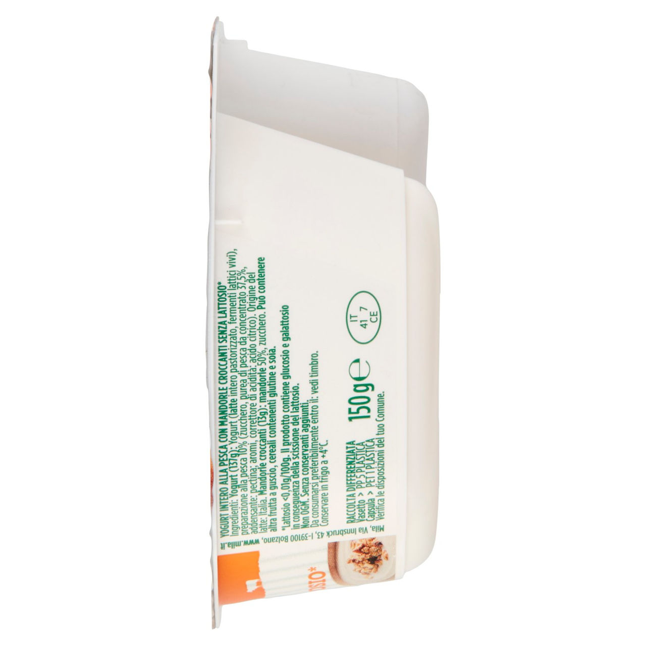 mila Gusto Gusto Senza Lattosio* Pesca   mandorle croccanti 150 g