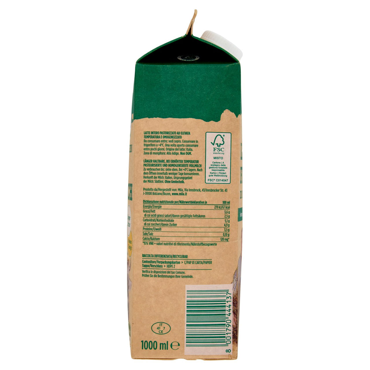 mila Latte Fieno di Montagna intero 1000 ml