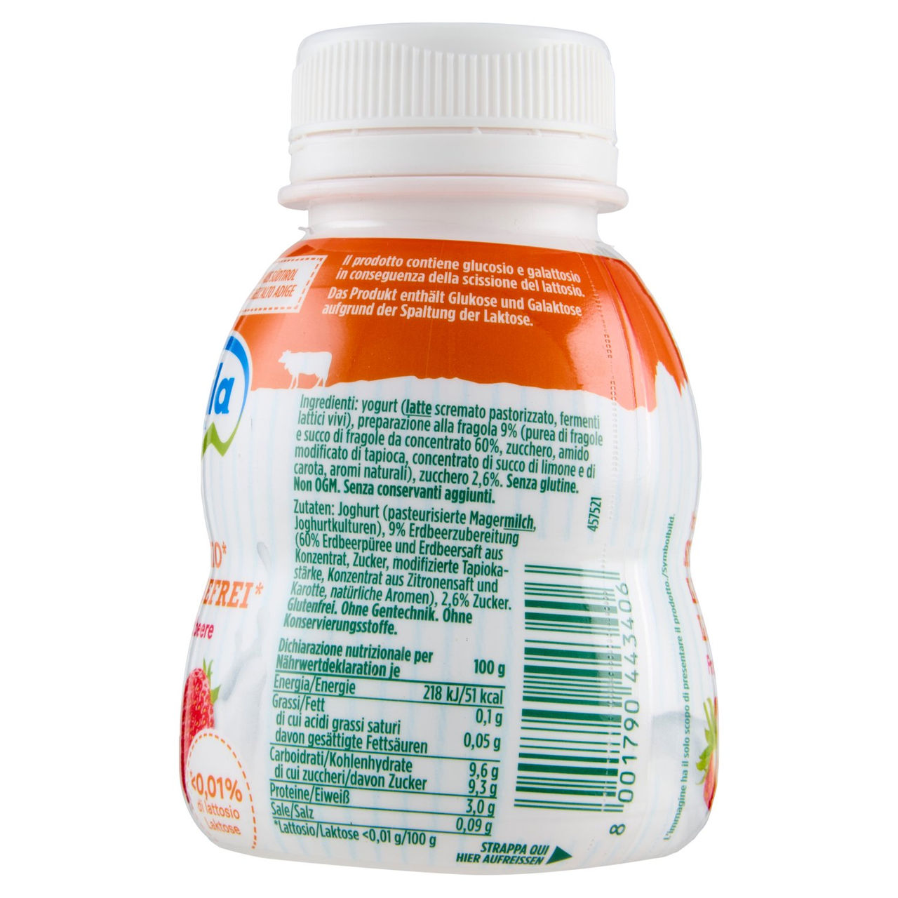 mila Yogurt Drink Senza Lattosio* Fragola 200 g