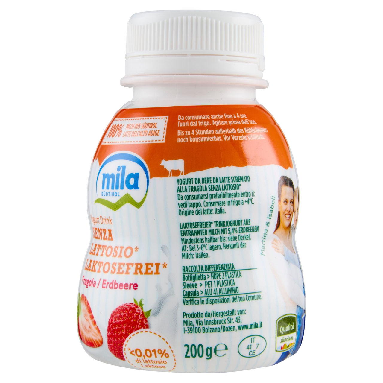 mila Yogurt Drink Senza Lattosio* Fragola 200 g