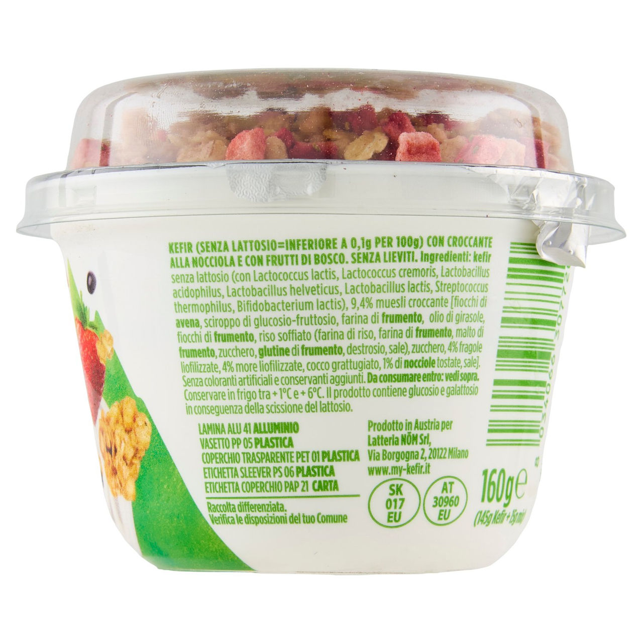Milk Kefir Muesli e frutti di bosco 160 g