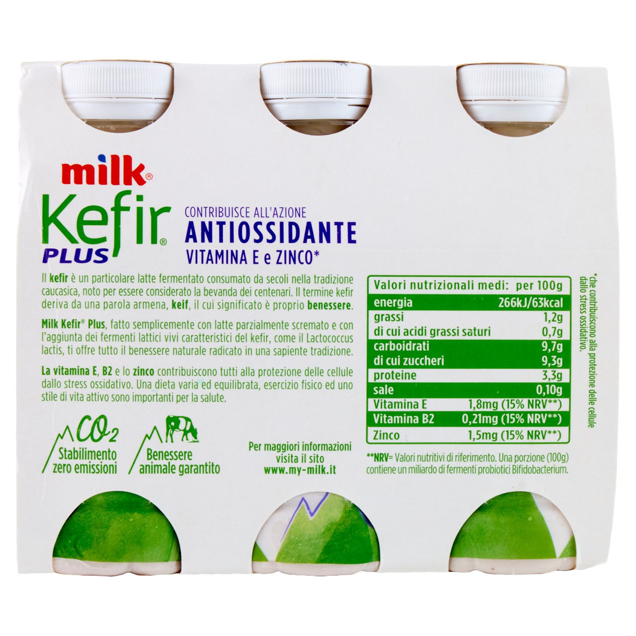 Milk Kefir Plus Antiossidante Mirtillo nero 6 x 100 g
