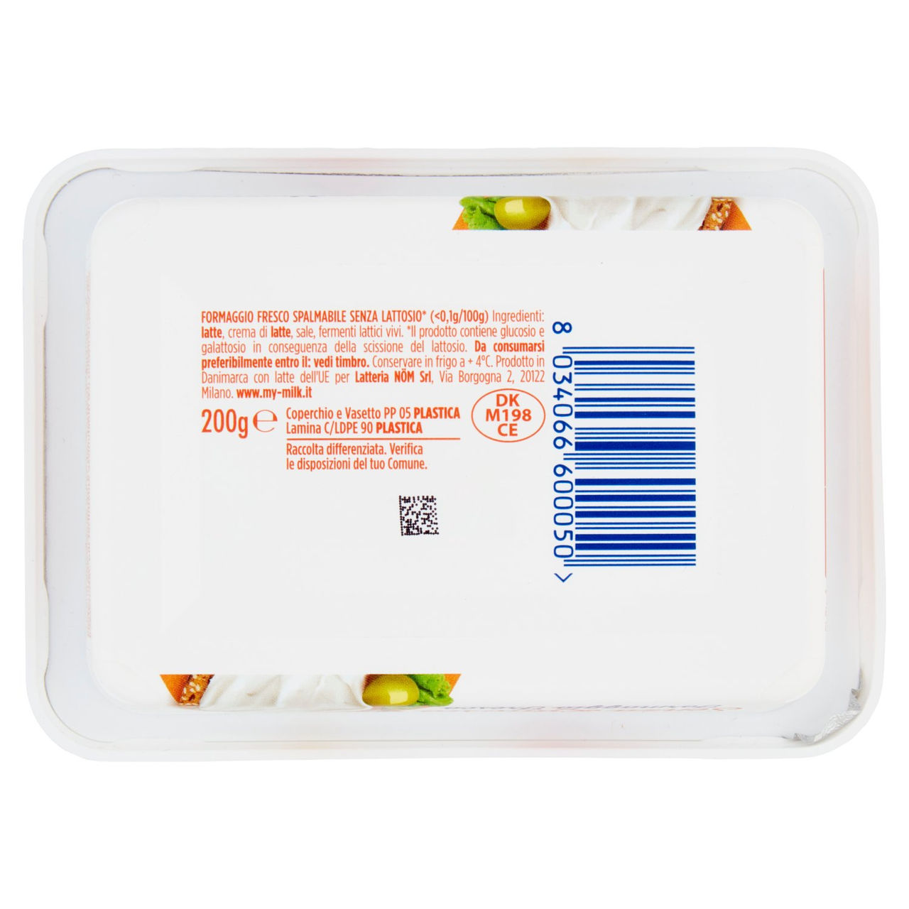 Milk Senza Lattosio Formaggio Fresco 200 g