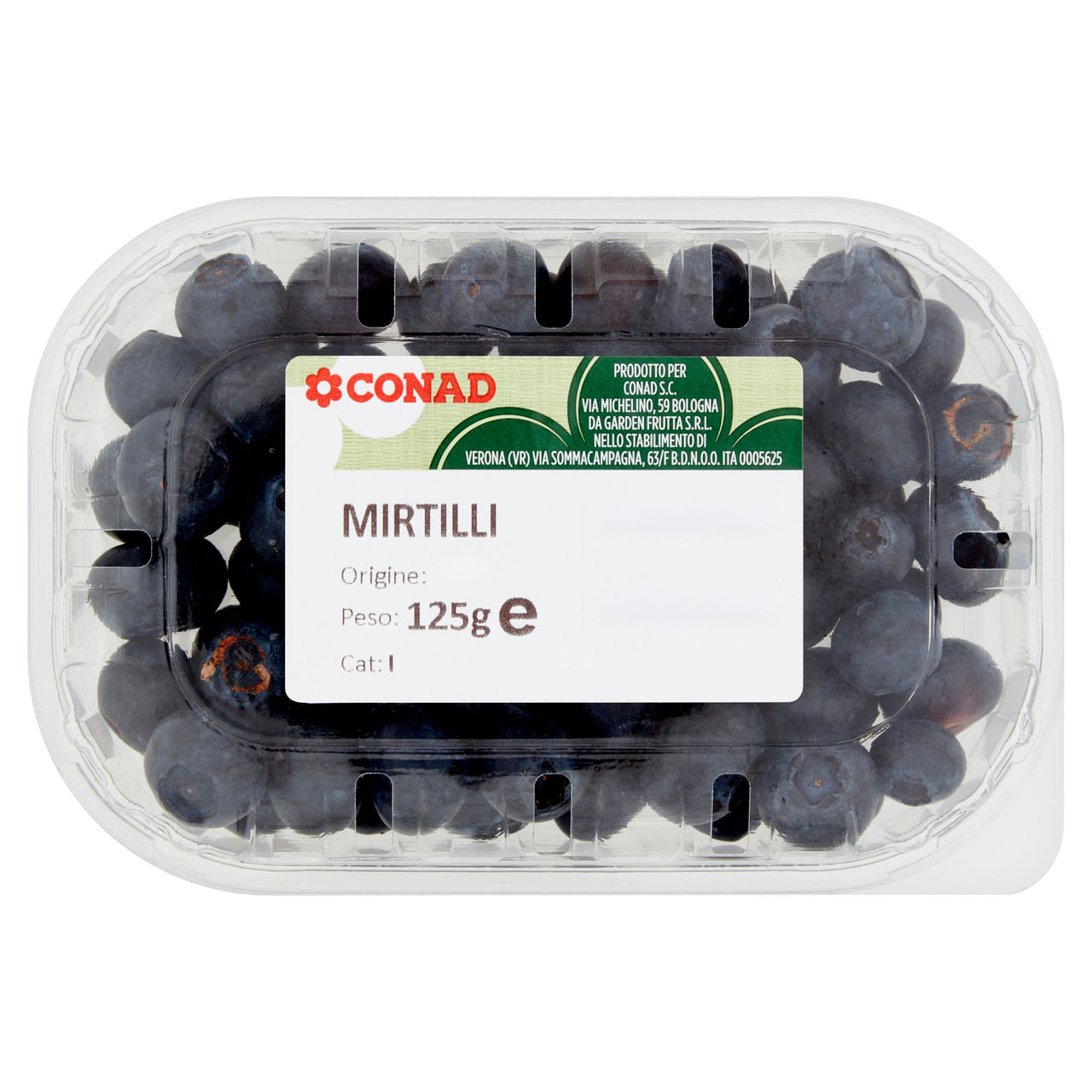 Mirtilli Cat. I Vaschetta 125g CONAD