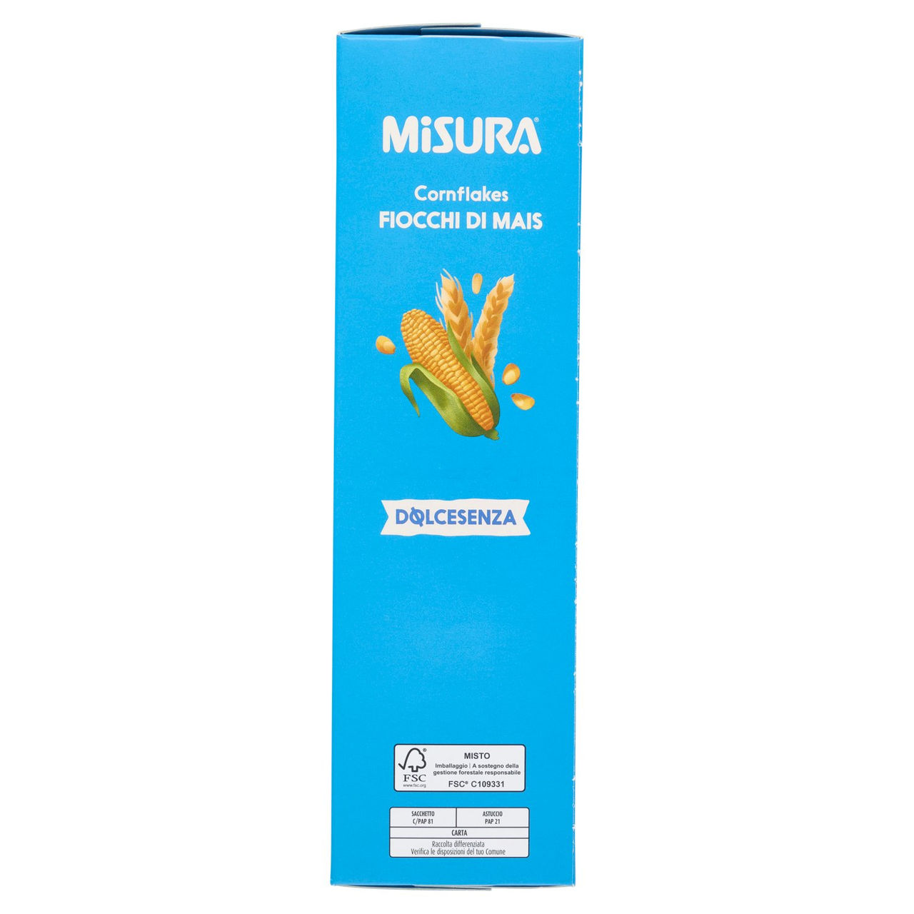 Misura Dolcesenza Cornflakes Fiocchi di Mais 350 g