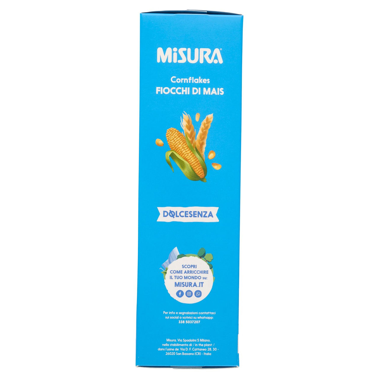 Misura Dolcesenza Cornflakes Fiocchi di Mais 350 g