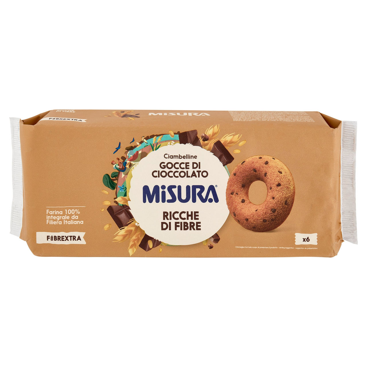 Misura Fibrextra 6 Ciambelline Gocce di Cioccolato 230 g