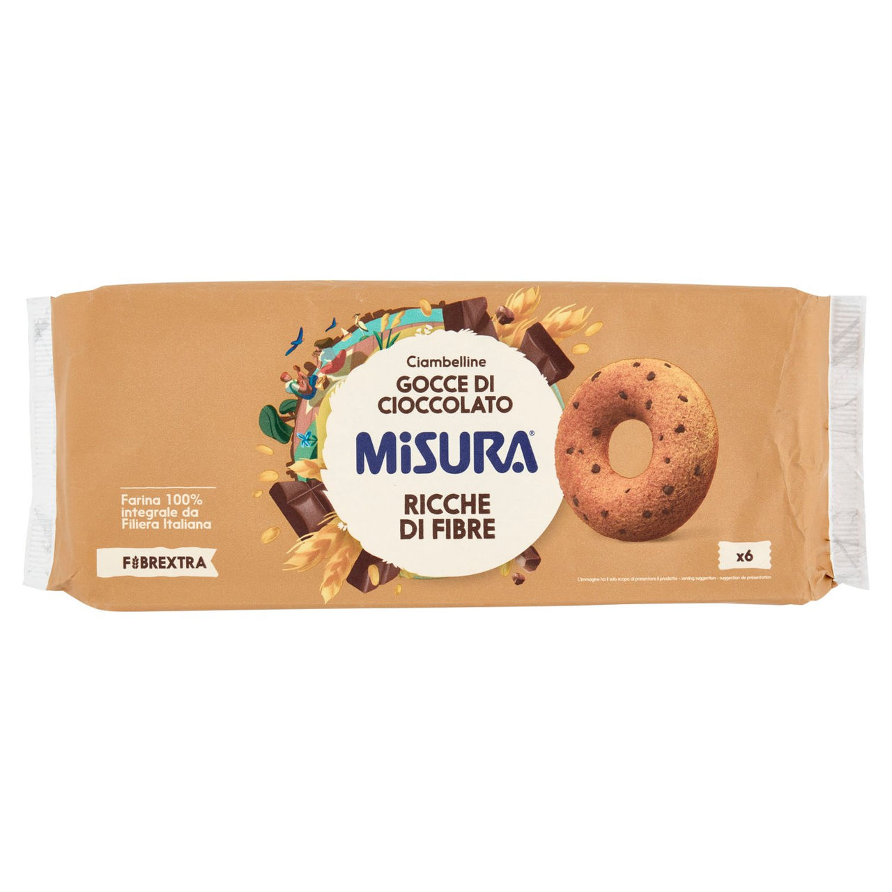 Misura Fibrextra 6 Ciambelline Gocce di Cioccolato 230 g
