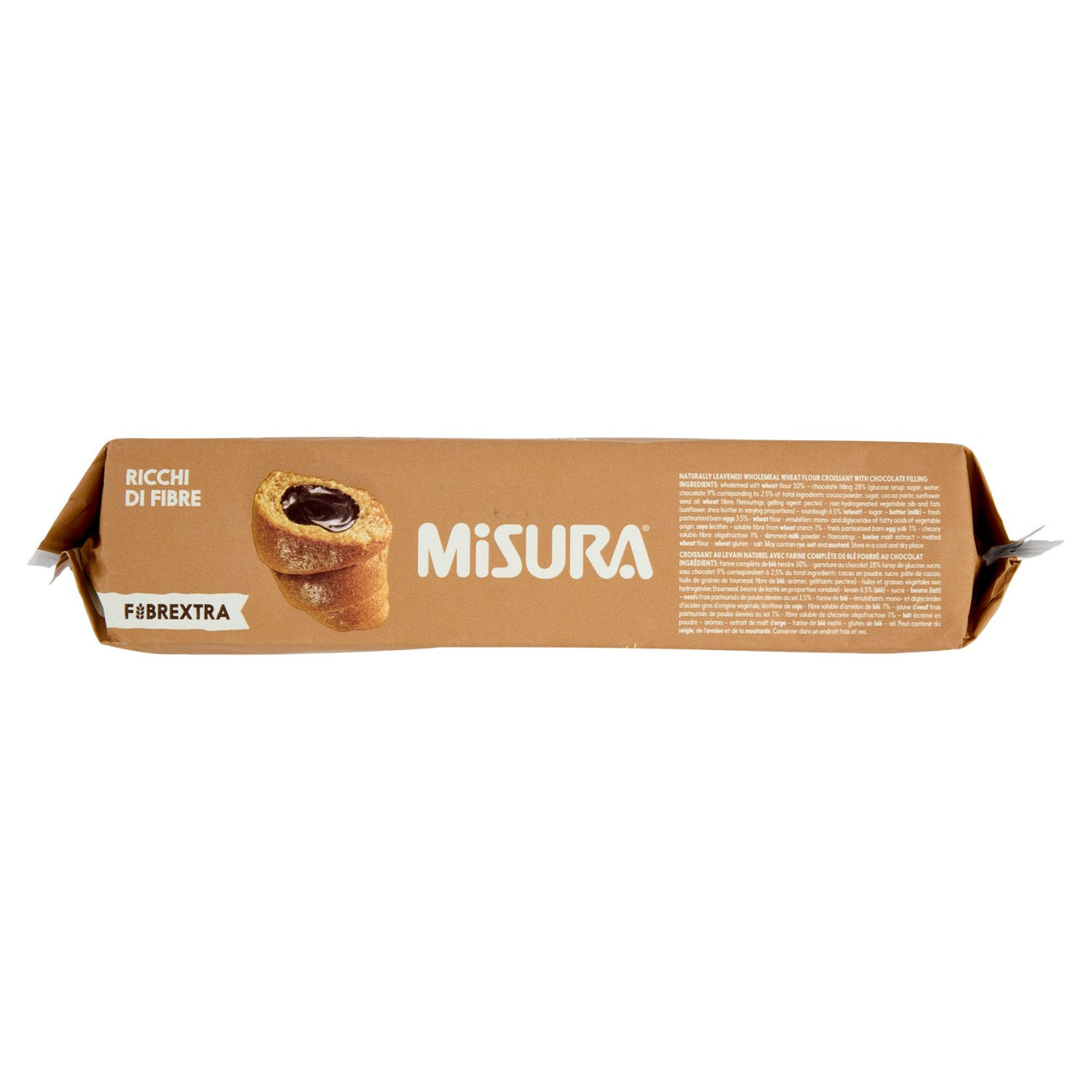 Misura Fibrextra 6 Cornetti integrali Cioccolato Fondente 308 g