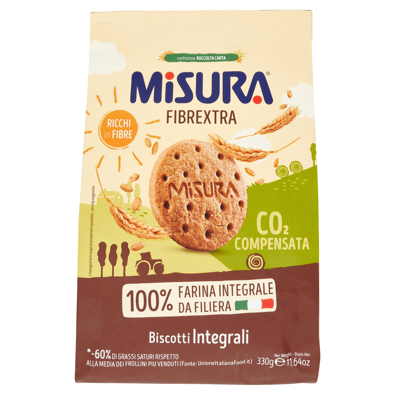 Misura Fibrextra Biscotti Integrali 330g online