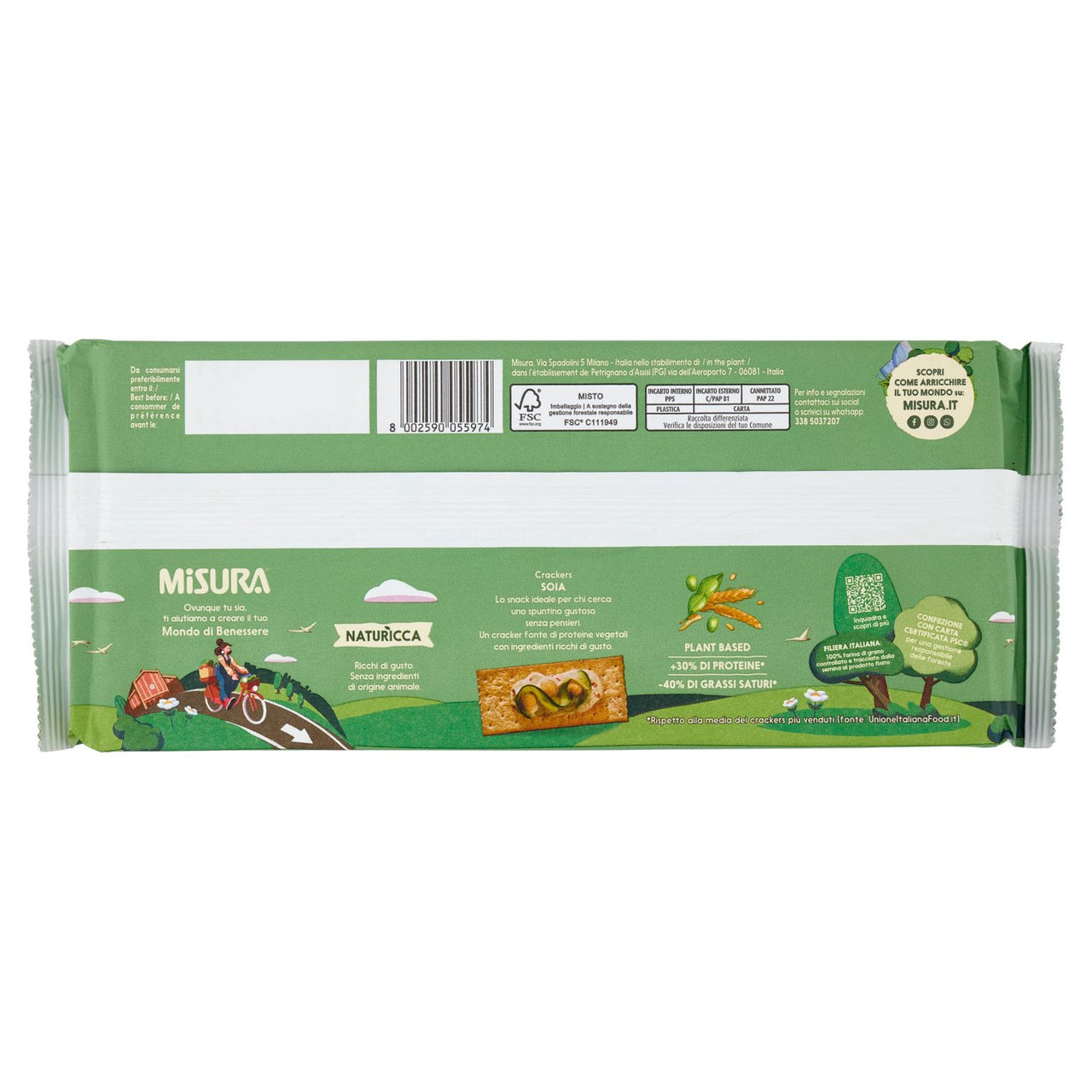 Misura Naturìcca Crackers Soia Plant Based 400 g