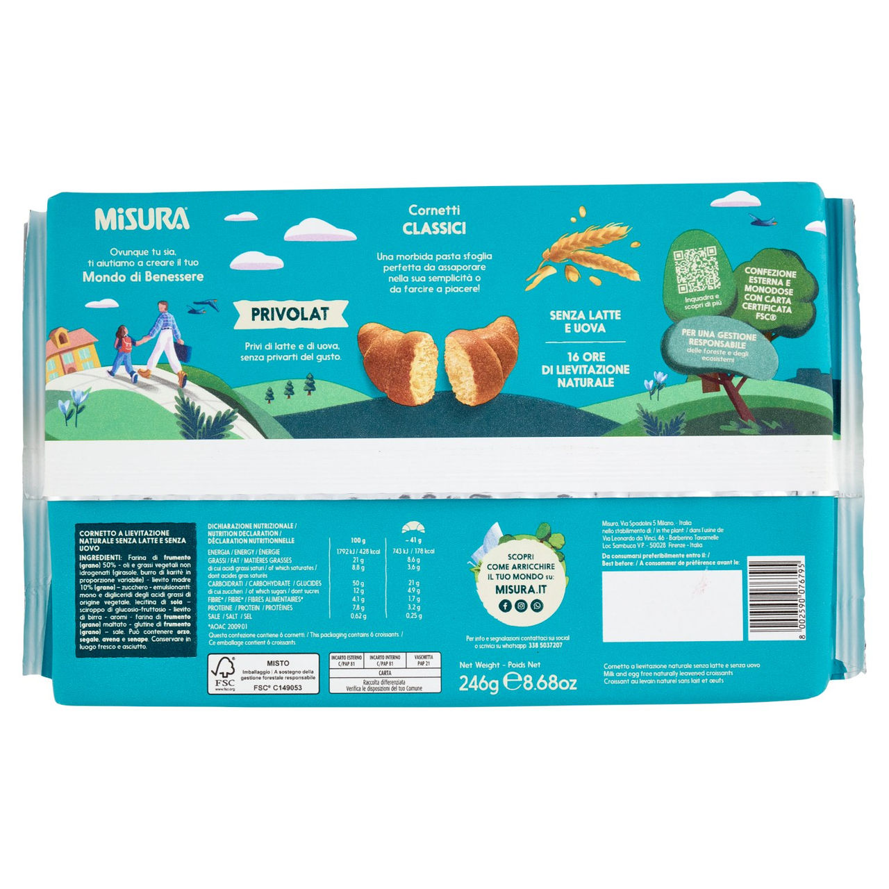 Misura Privolat 6 Cornetti Classici 246 g