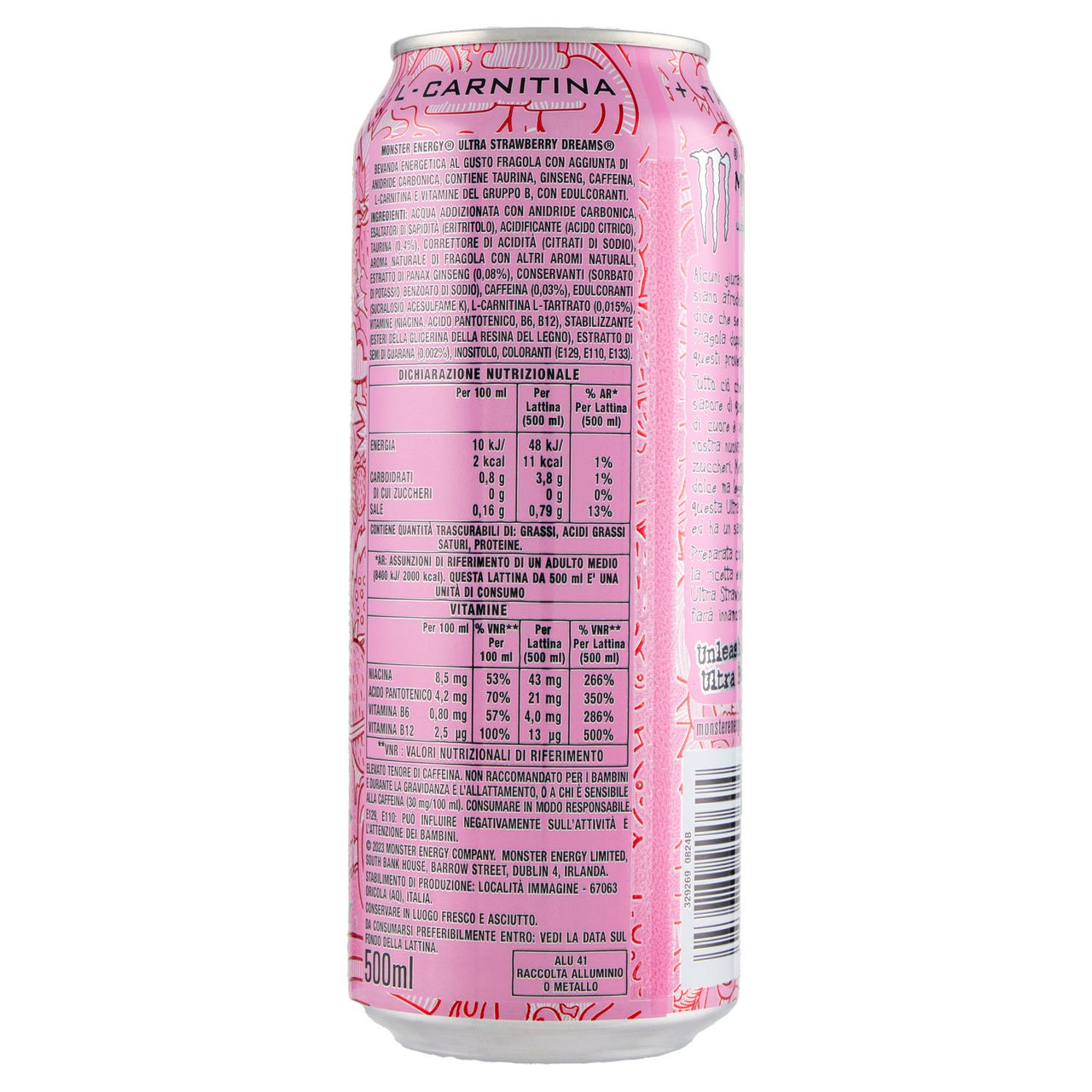 Monster Energy Ultra Strawberry Dreams Can 500 ml