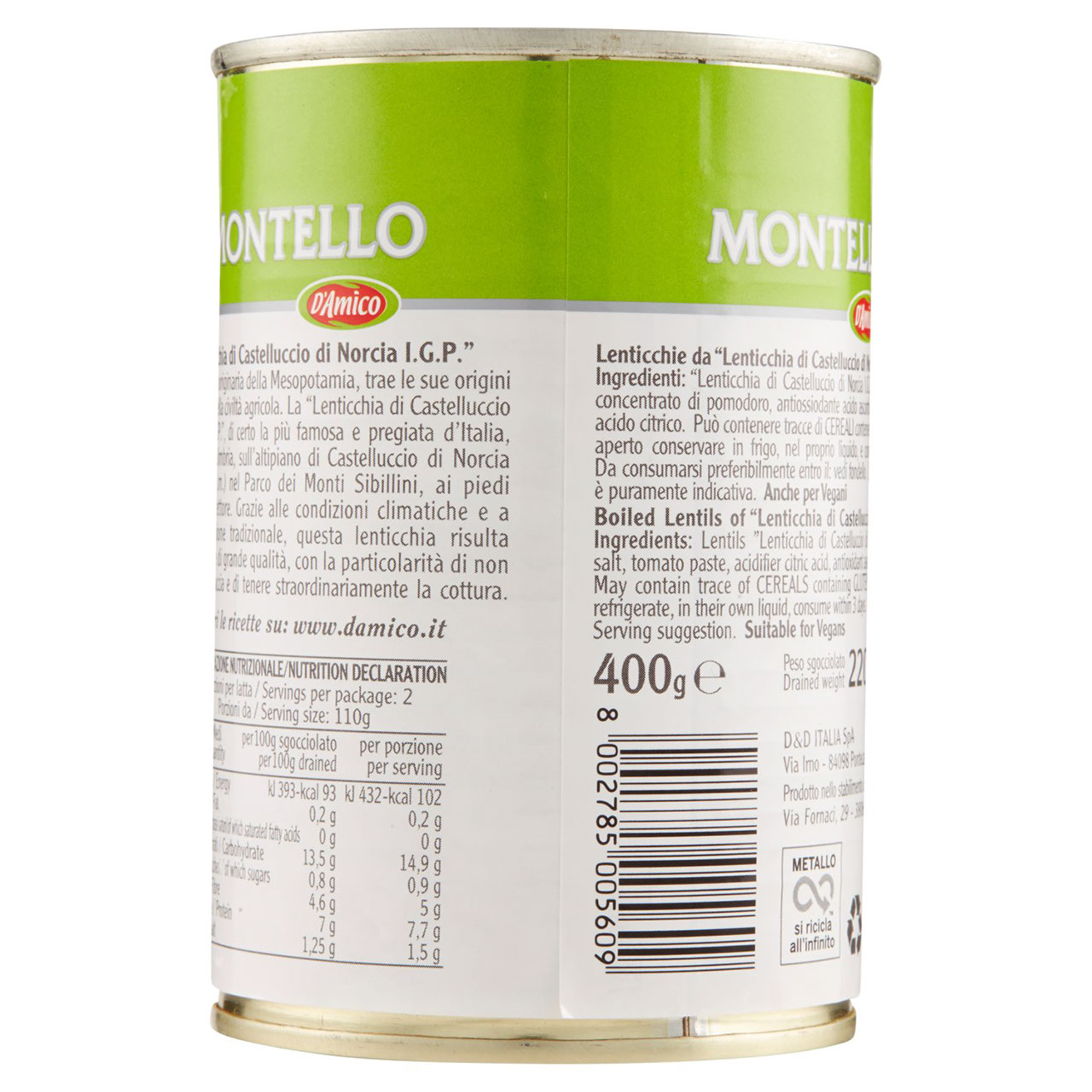 Montello Lenticchie da "Lenticchia di Castelluccio di Norcia I.G.P." 400 g