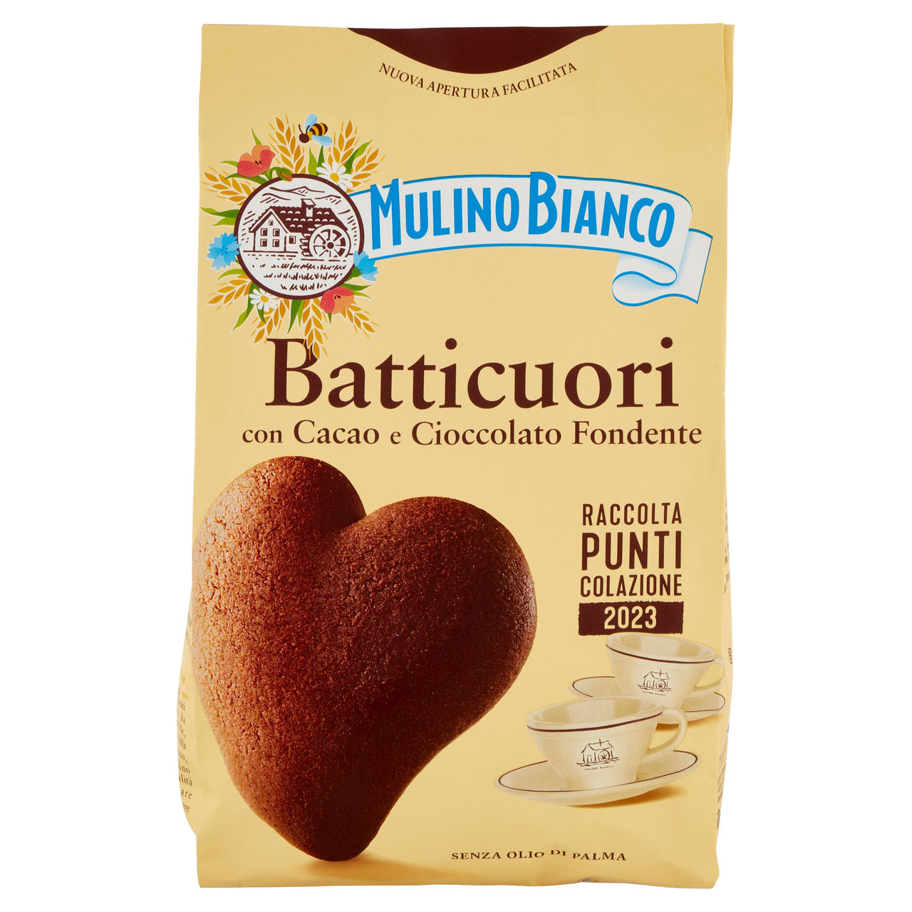 Mulino Bianco Batticuori Biscotti con Cacao e Cioccolato 350g