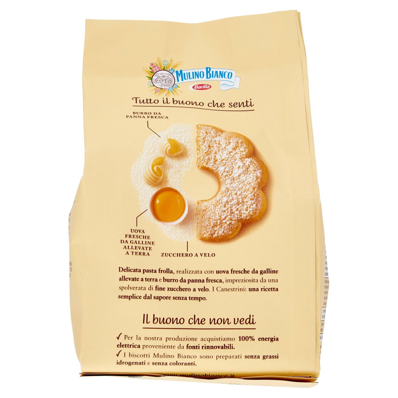 Mulino Bianco Canestrini Biscotti con Zucchero a Velo 200g