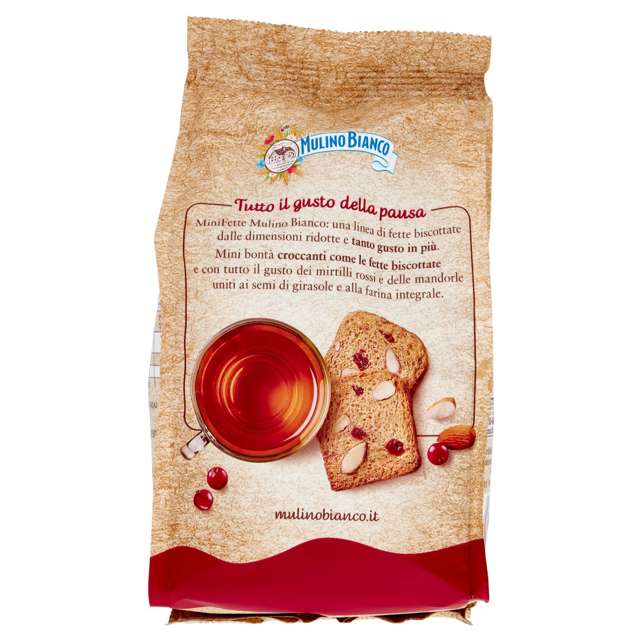 Mulino Bianco Mini Fette Biscottate con Mirtilli Rossi e Mandorle 90g