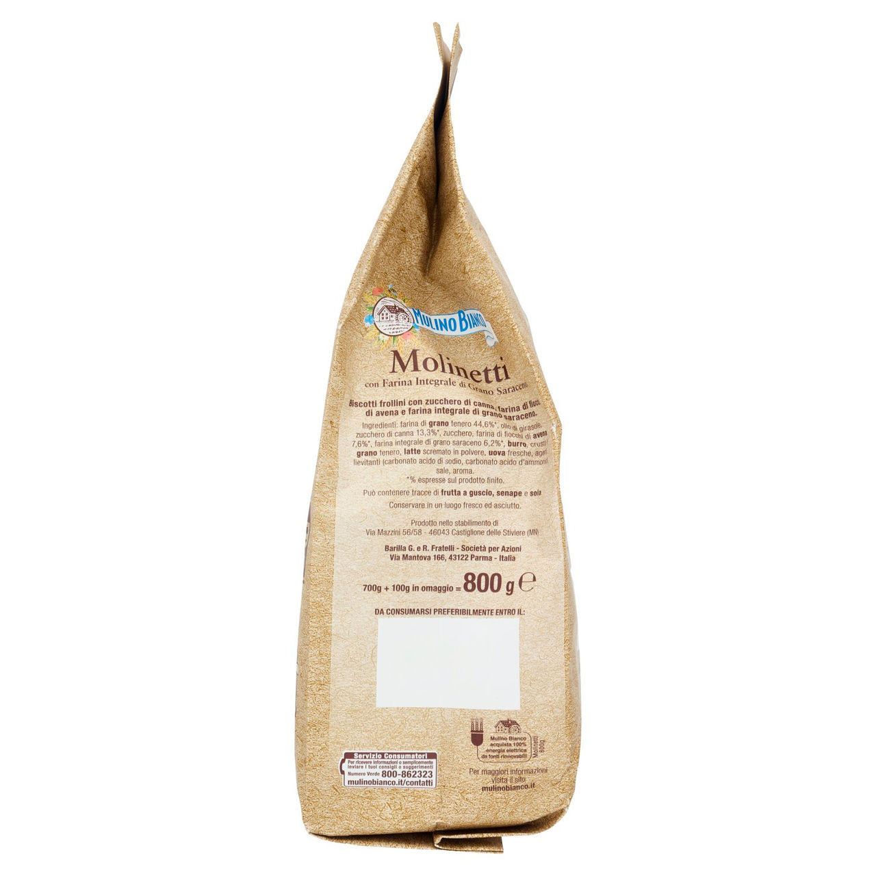 Mulino Bianco Molinetti con Grano Saraceno 800 g