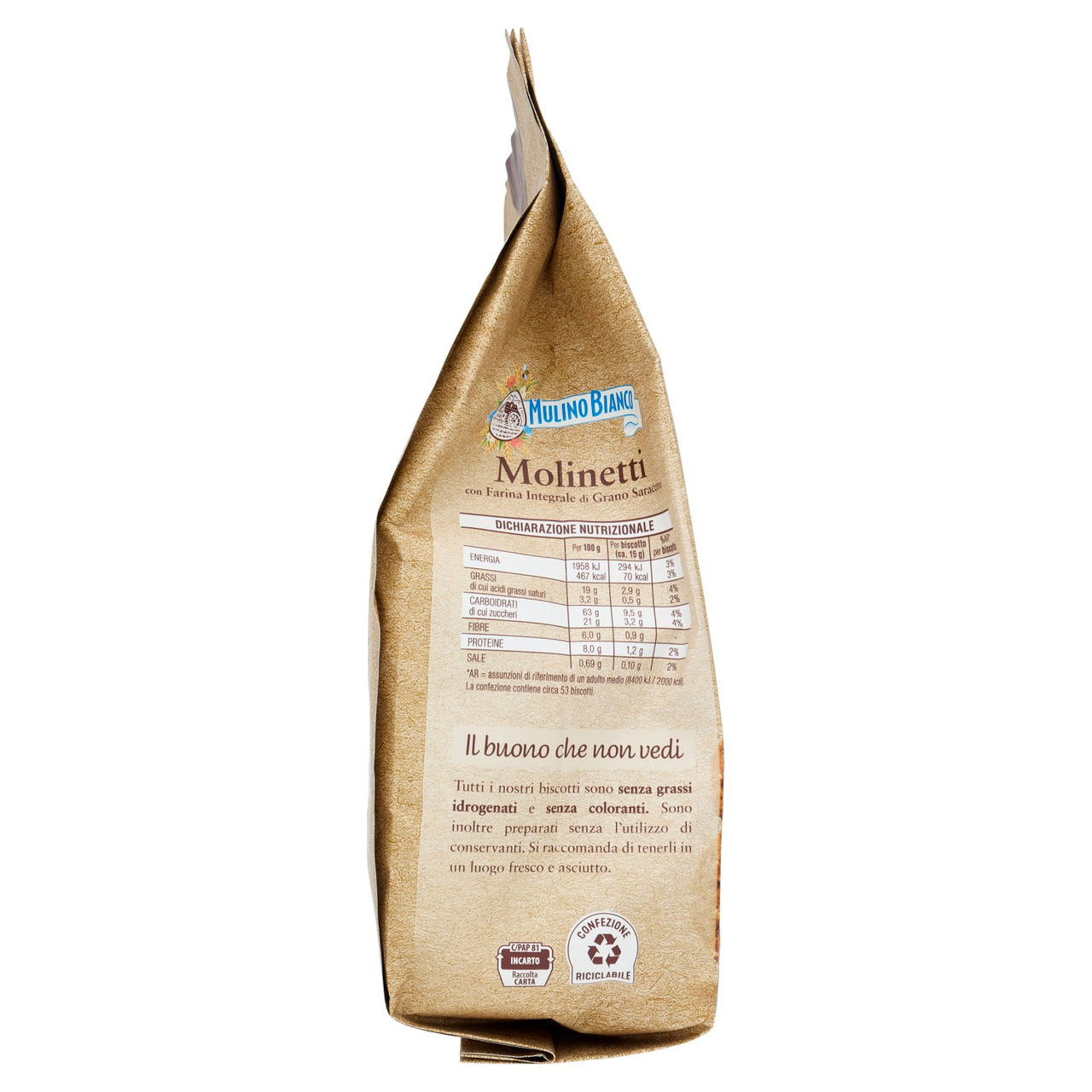 Mulino Bianco Molinetti con Grano Saraceno 800 g