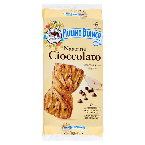 Mulino Bianco Nastrine Cioccolato Merenda Senza Additivi Conservanti 6 pezzi 240g