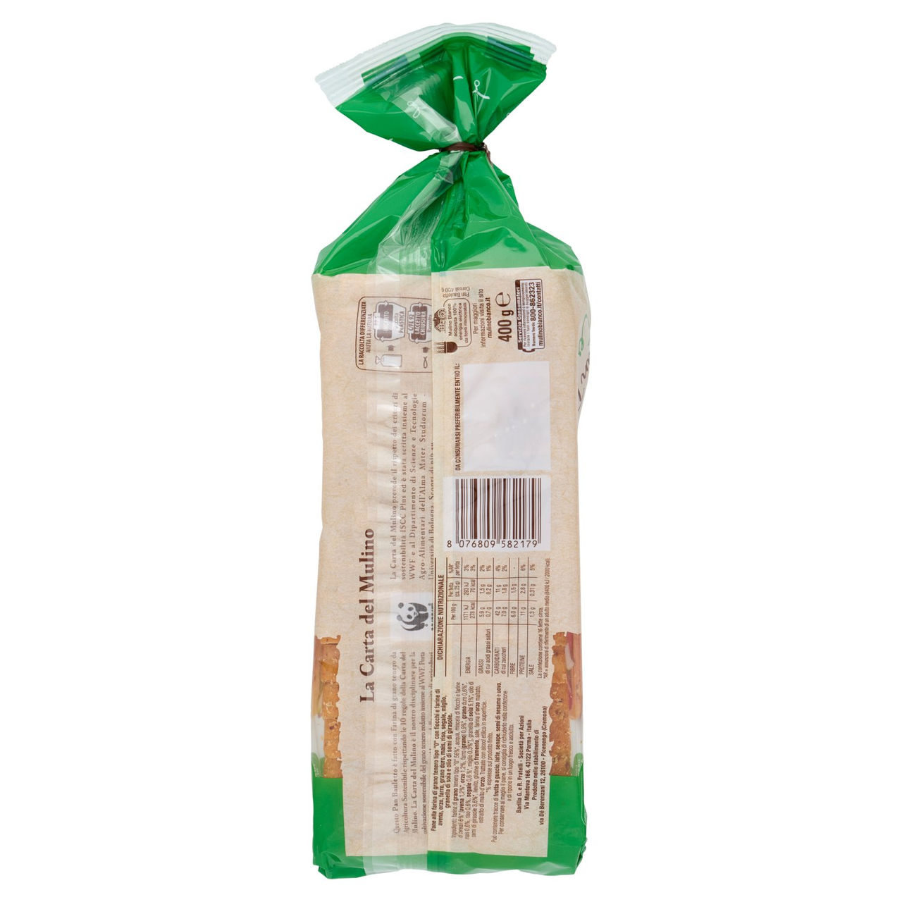 Mulino Bianco Pan Bauletto Cereali Pane Ideale per Panini 400g