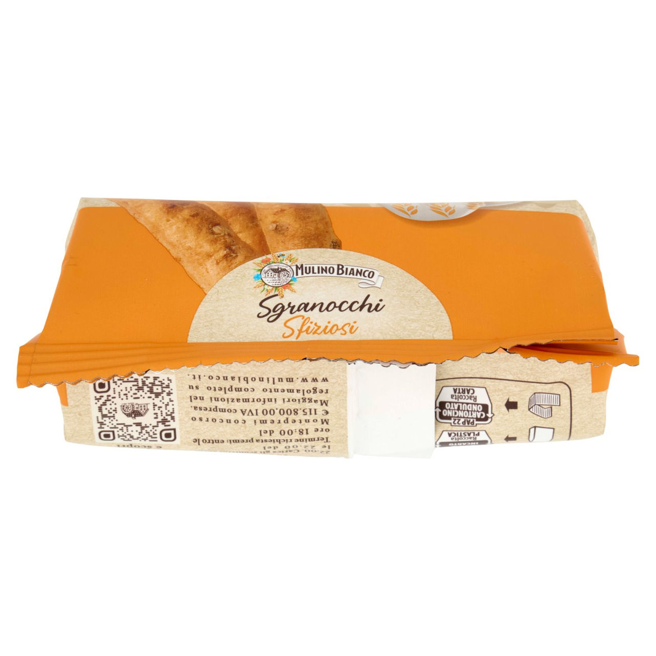 Mulino Bianco Sgranocchi Sfiziosi Grissini con Riso, Avena e Semi di Sesamo 210g
