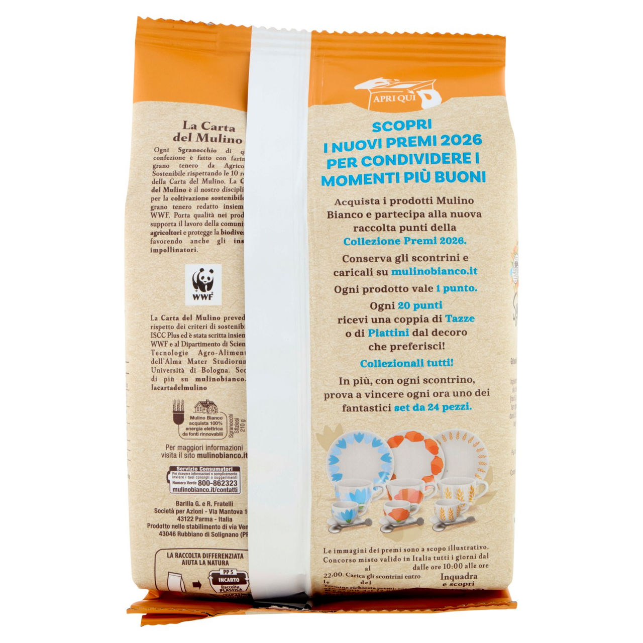 Mulino Bianco Sgranocchi Sfiziosi Grissini con Riso, Avena e Semi di Sesamo 210g