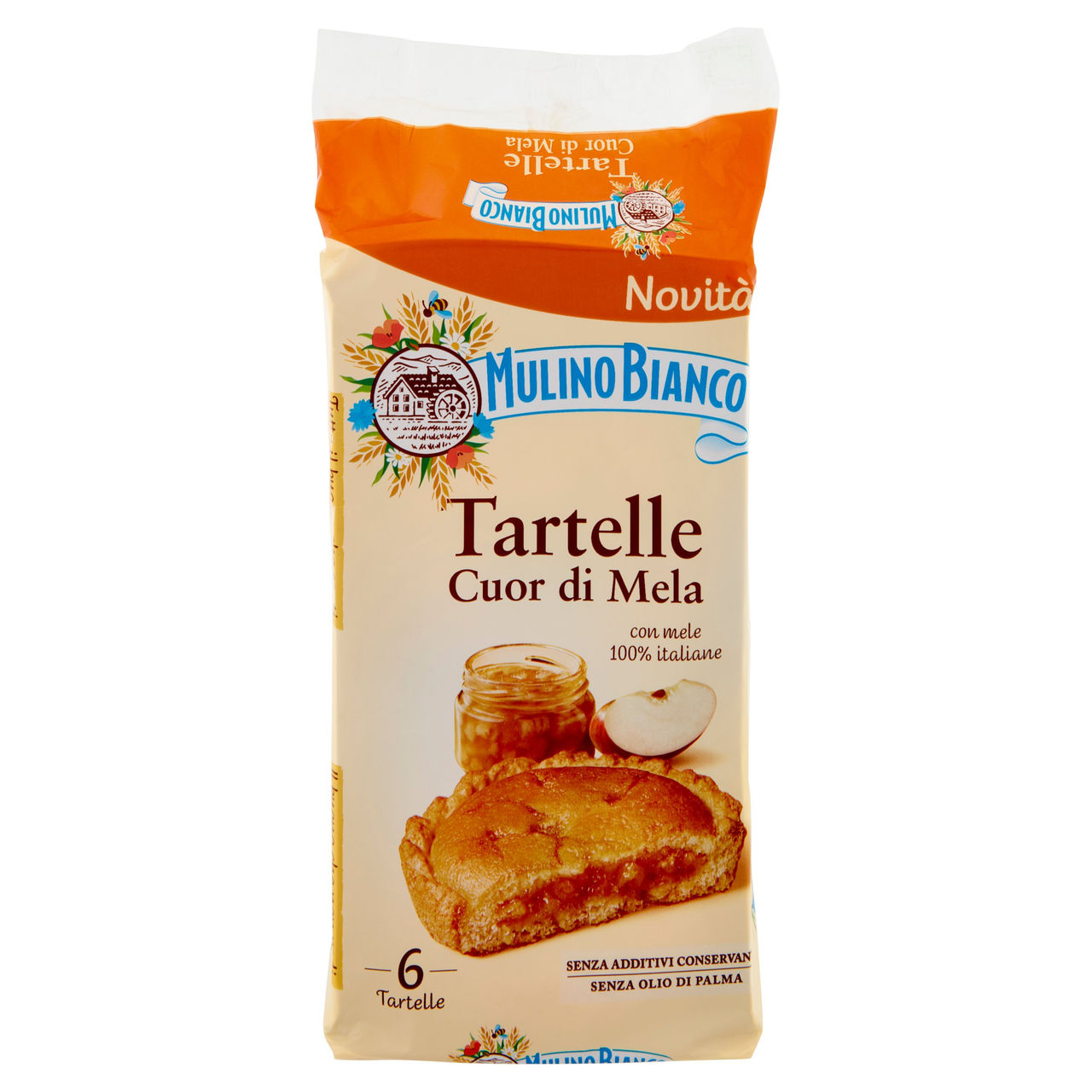 Mulino Bianco Tartelle Cuor di Mela Merenda con Mele 100% Italiane 6 pezzi 288g