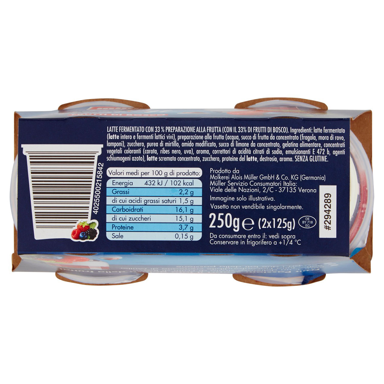 müller Fruit Passion Frutti di Bosco 2 x 125 g