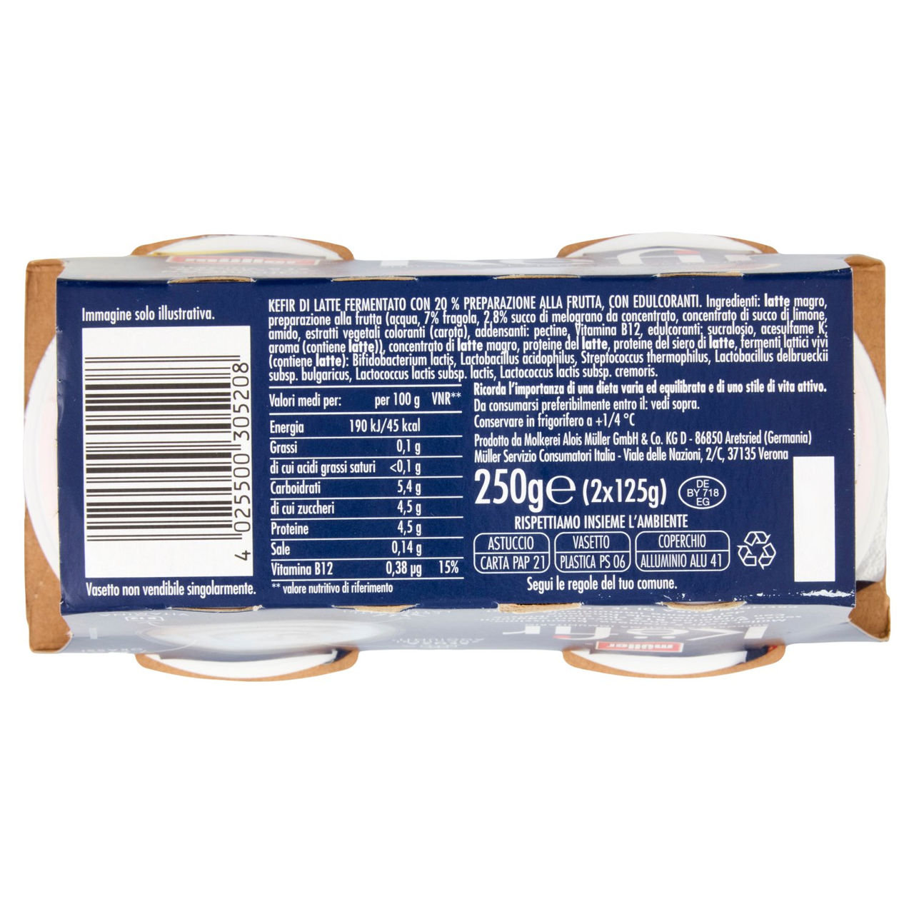 müller Këfir Fragola - Melograno 2 x 125 g