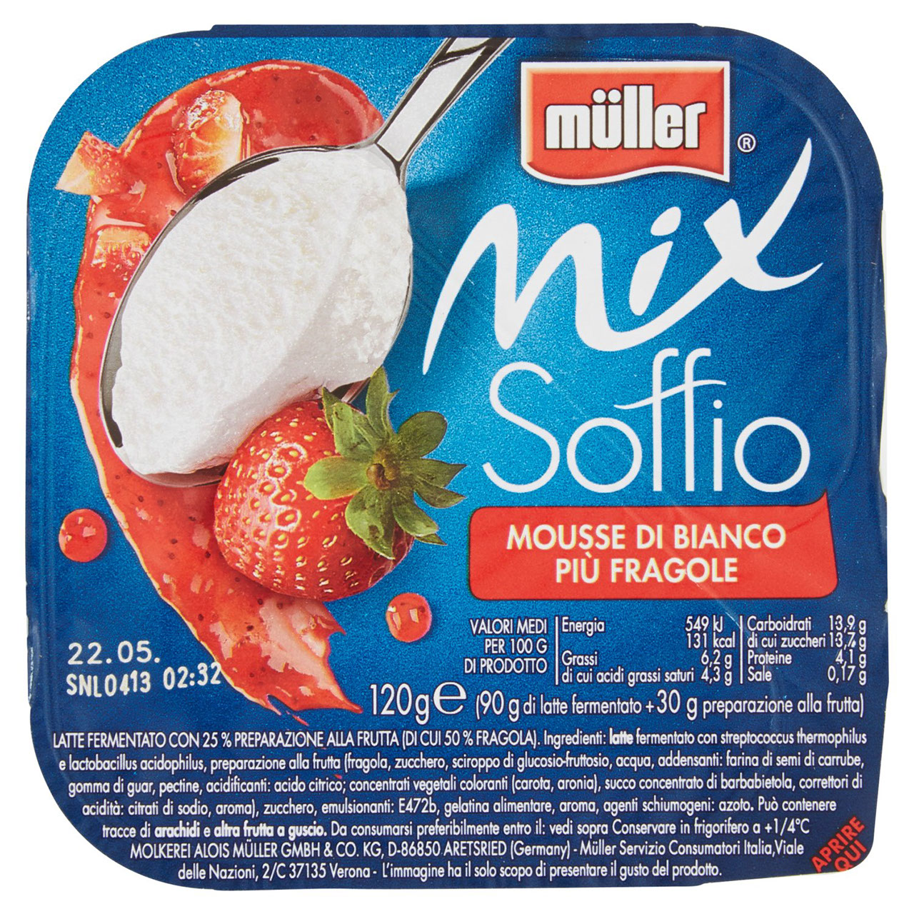 Müller Mix Bianco Più Fragole in vendita online