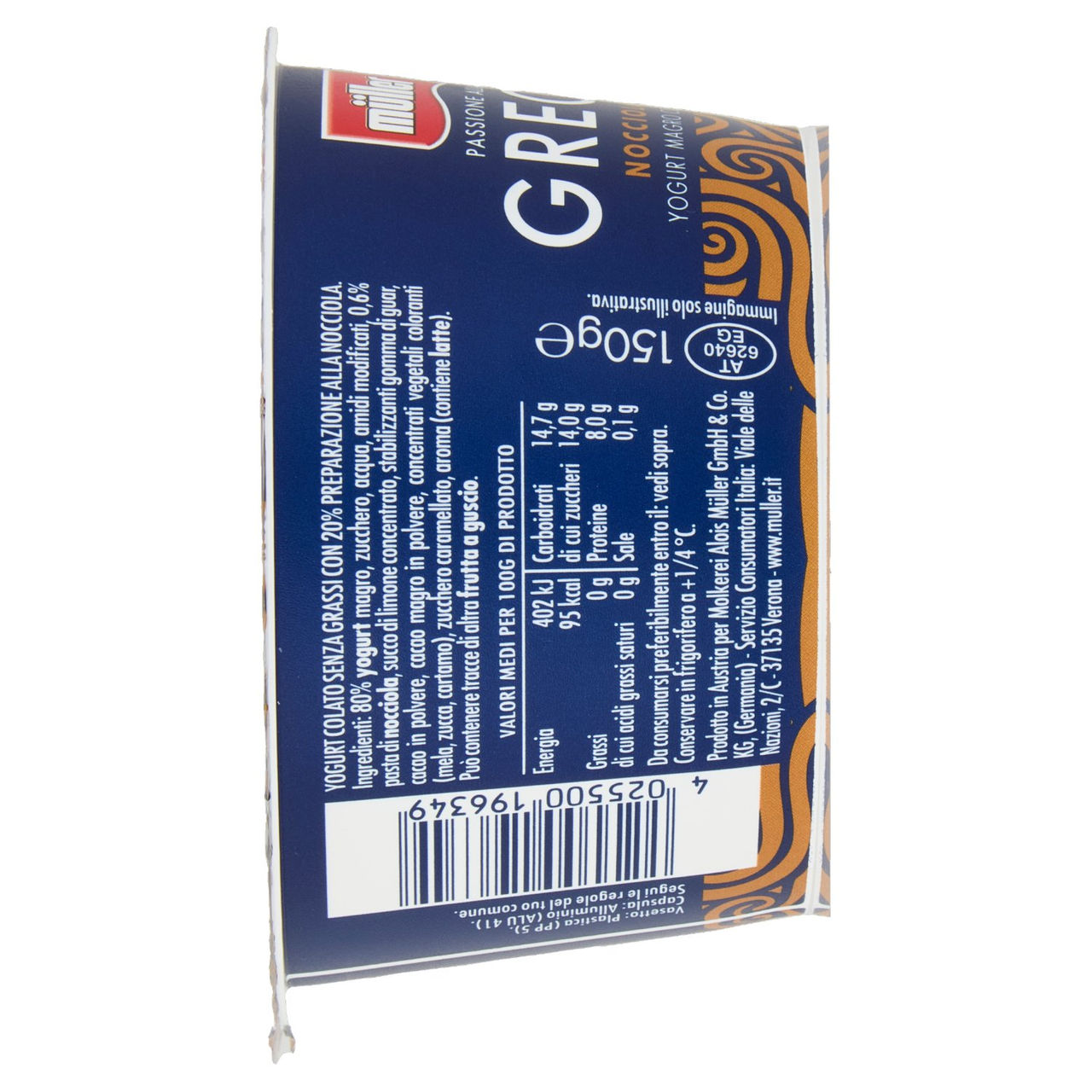 müller Passione alla Greca Nocciola Yogurt Magro Colato 150 g