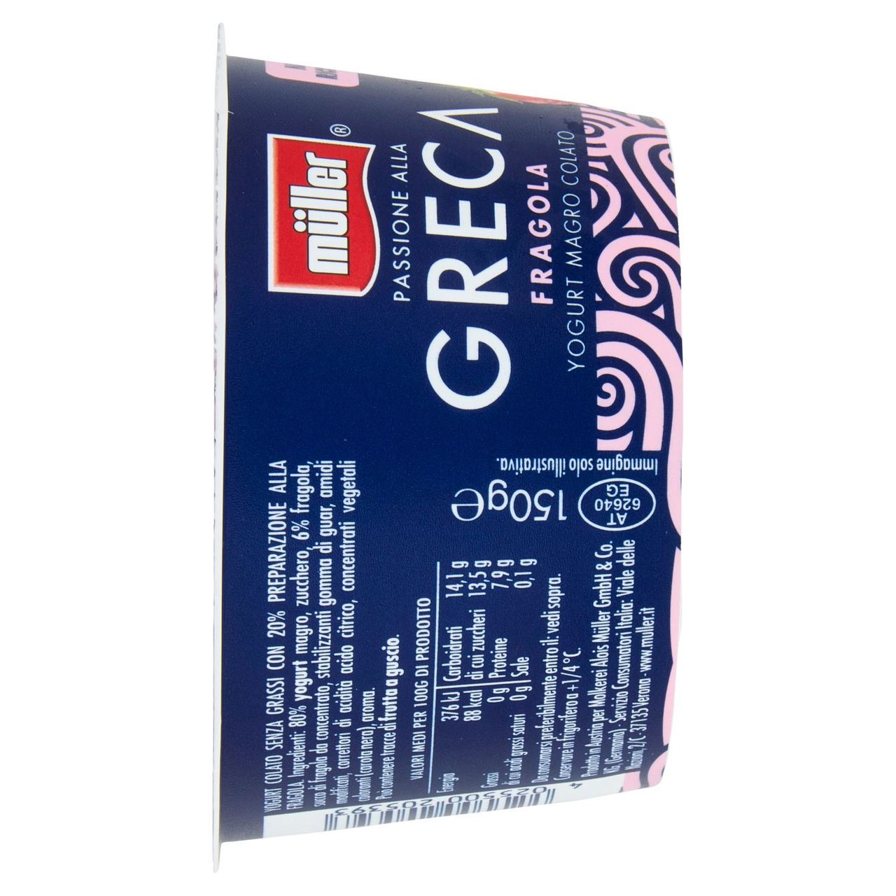 müller Passione alla Greca Yogurt Magro Colato Fragola 150 g