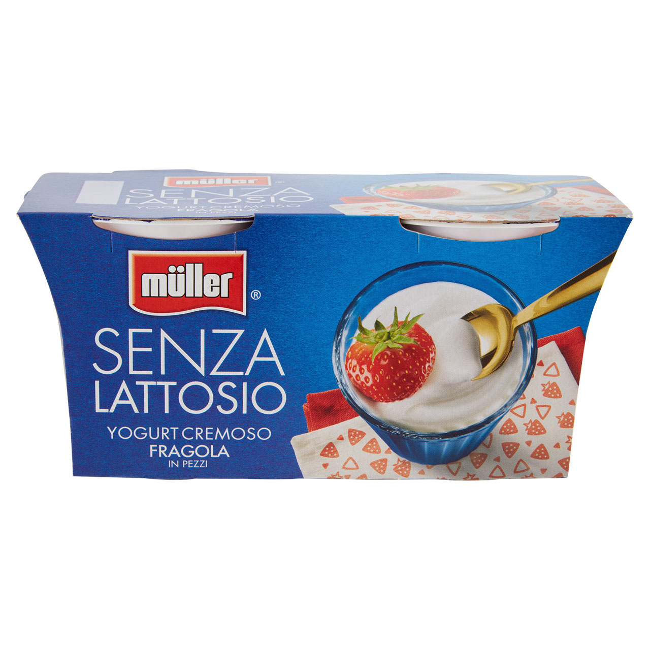 müller Senza Lattosio Yogurt Cremoso Fragola in Pezzi 2 x 125 g